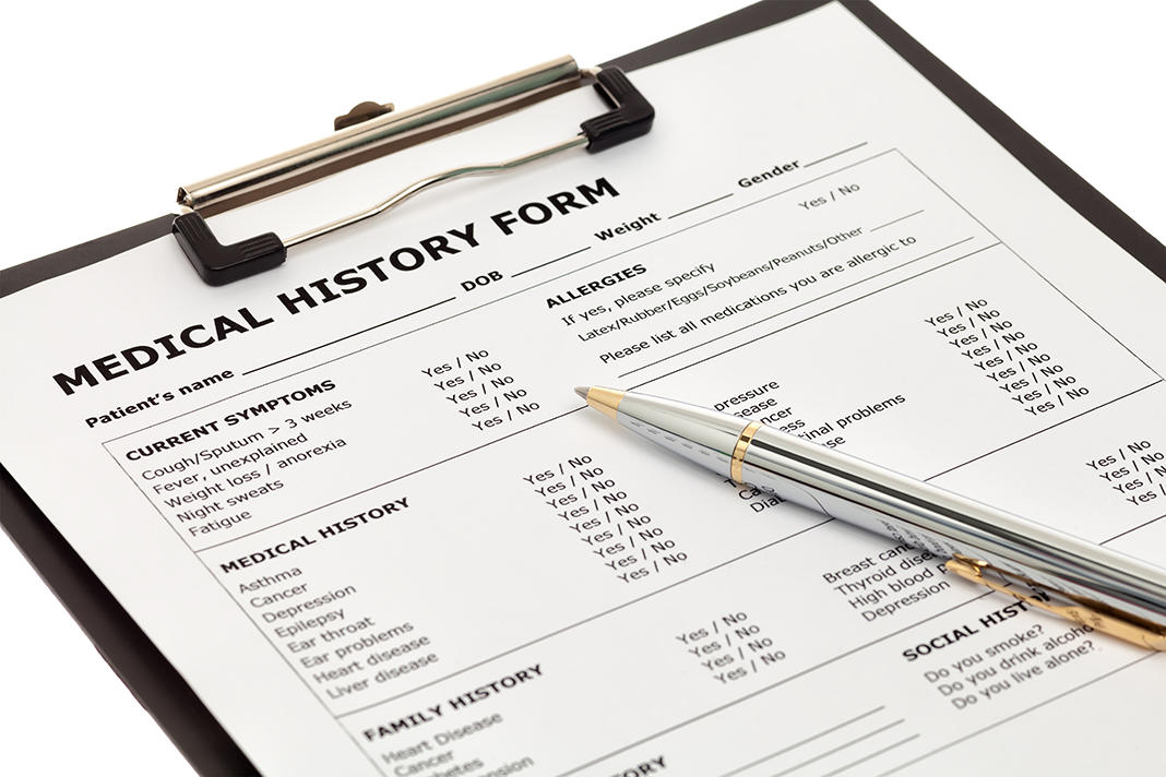 Patient review and her medical history