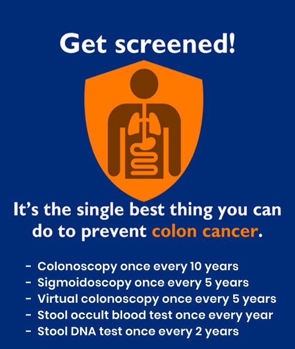 STANDARD TESTS FOR COLORECTAL CANCER SCREENING