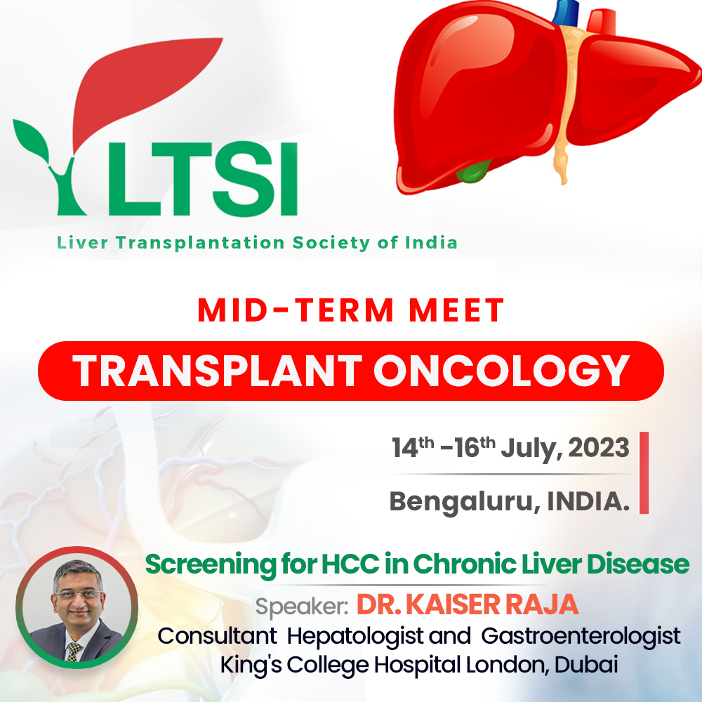Screening for HCC in Chronic Liver Disease | Speaker: Dr. Kaiser Raja, Consultant Hepatologist and GastroenterologistKing’s College Hospital London, Dubai.